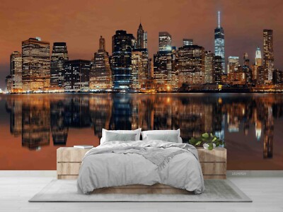 3D Cityscape Night Scene Self-adhesive Removable Wallpaper Murals 35