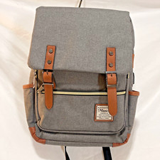 Mancio Vintage Laptop Backpack with USB Charging Port