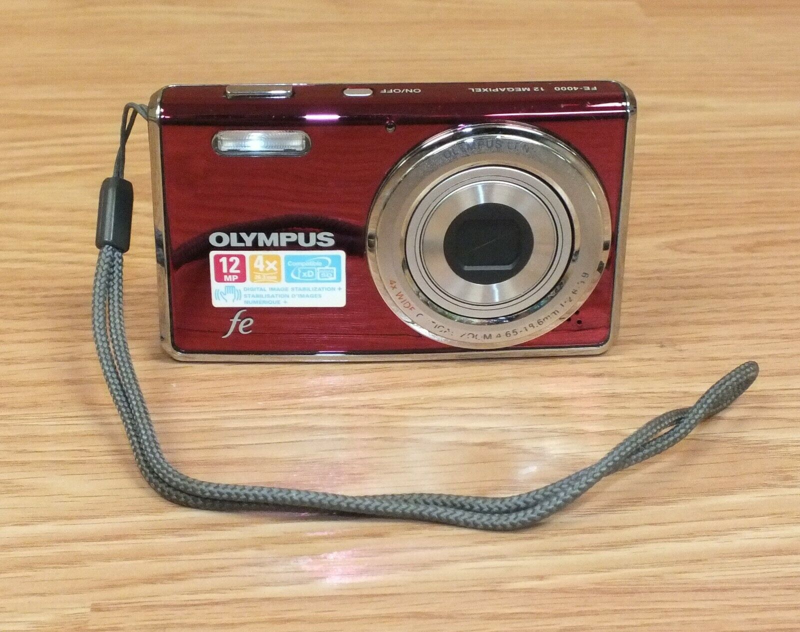 Genuine Olympus (FE-4000) 12 Mega Pixels Digital Camera Shiny Magenta *READ*