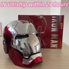 US Fast Shipping Iron Man MK5 1:1 Helmet Wearable Voice-controlled Deformed Mask