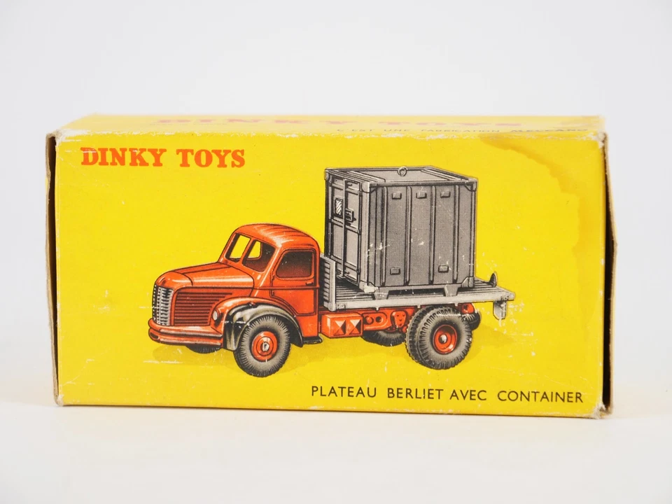Dinky Toys F n° 34B BERLIET camion plateau avec container en boite - Photo 3/4