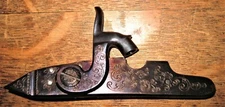 Large Siler Percussion Lock, Engraved,  Black Powder  Muzzleloader