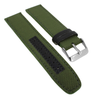 Bruno Banani Geros   Uhrenarmband 20mm grün aus Leder/Textil  BR30005