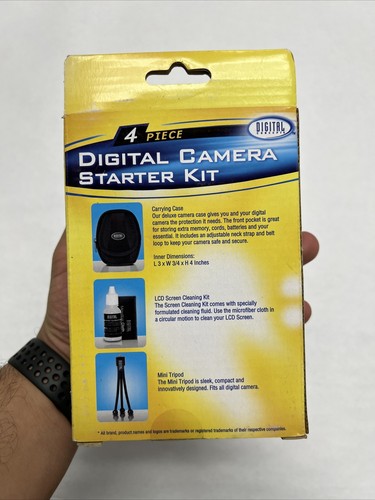 Neu im Karton Digitalkamera Starter Kit 4 Stück Koffer Stativ Stoff Flüssigkeit 2013 Sakar - Bild 3 von 5