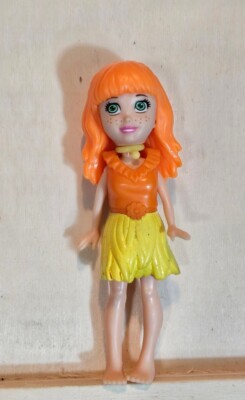 2010 Polly Pocket Doll, Orange Hair, Figure C346G 