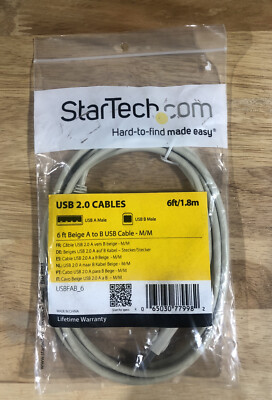 Star Tech USB 2.0 Cables 6 foot long
