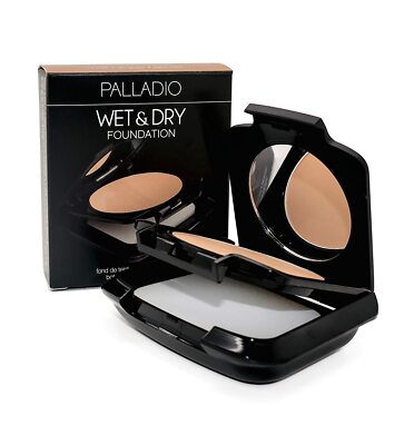 Palladio Dual Wet and Dry Foundation with sponge and Mirror, All day Wear
