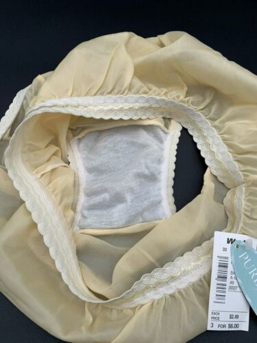 Vtg Warners Pure Luxury Sheer Silky NOS Gusset Nylon Granny Panties Sz 10 - Picture 5 of 13