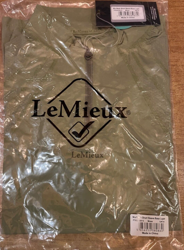 Capa Base Manga Corta Malla LeMieux Mia Verde MOSS UK 14 NUEVO - Imagen 6 de 8