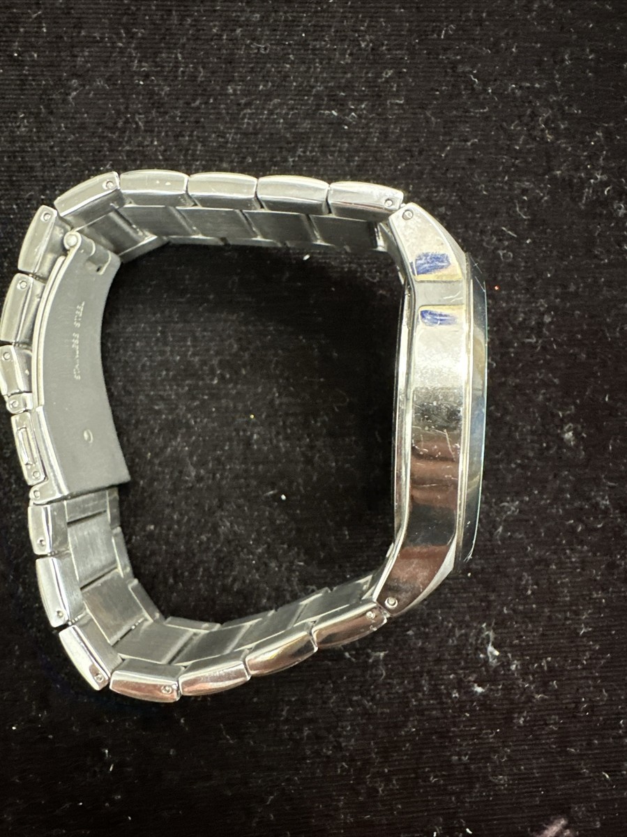 Armani Exchange Men's Silver Tone Stainless Black Dial Chronograph