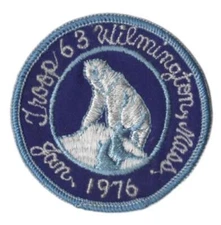 1976 Troop 63 Welmington Mass BSA Patch BL Bdr. [VA-4451]