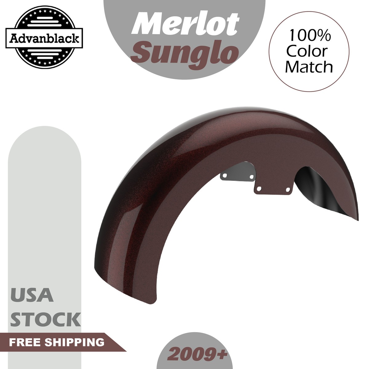 Advanblack MERLOT SUNGLO Fits 09+ Harley 19
