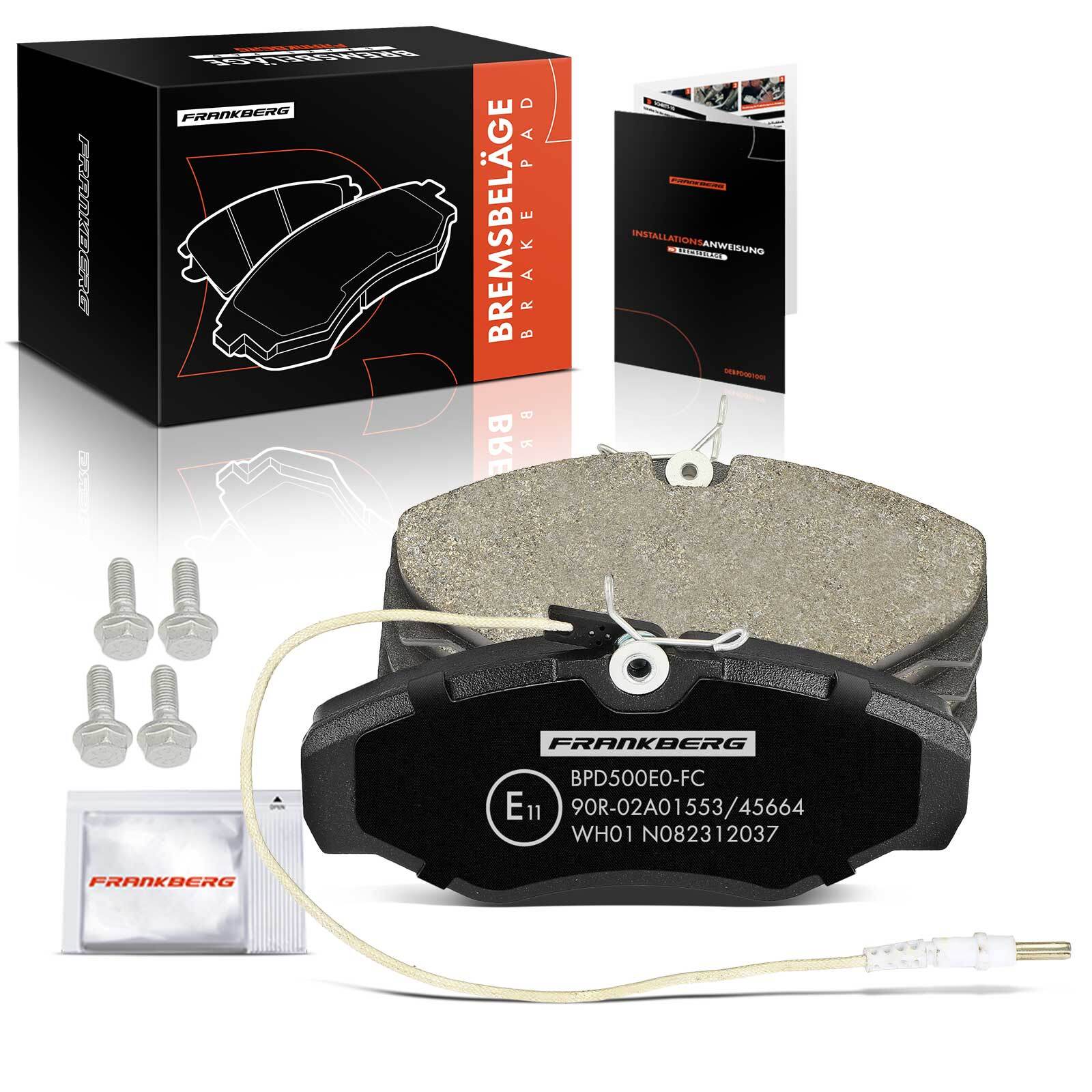 Frankberg Front Brake Pads Set for Opel Vauxhall Vivaro A X83 1.9 2.0 2.5 New