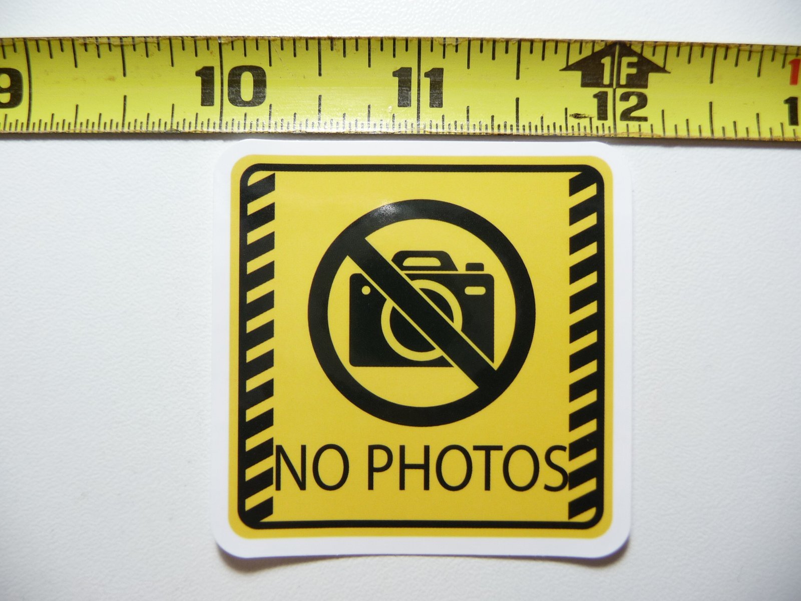 NO PHOTOS PHOTOGRAPH STICKER DECAL BUSINESS COMPANY POLICY BUILDING DOOR