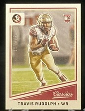 2017 Classics Red Back Rookie #288 Travis Rudolph Florida Seminoles /299