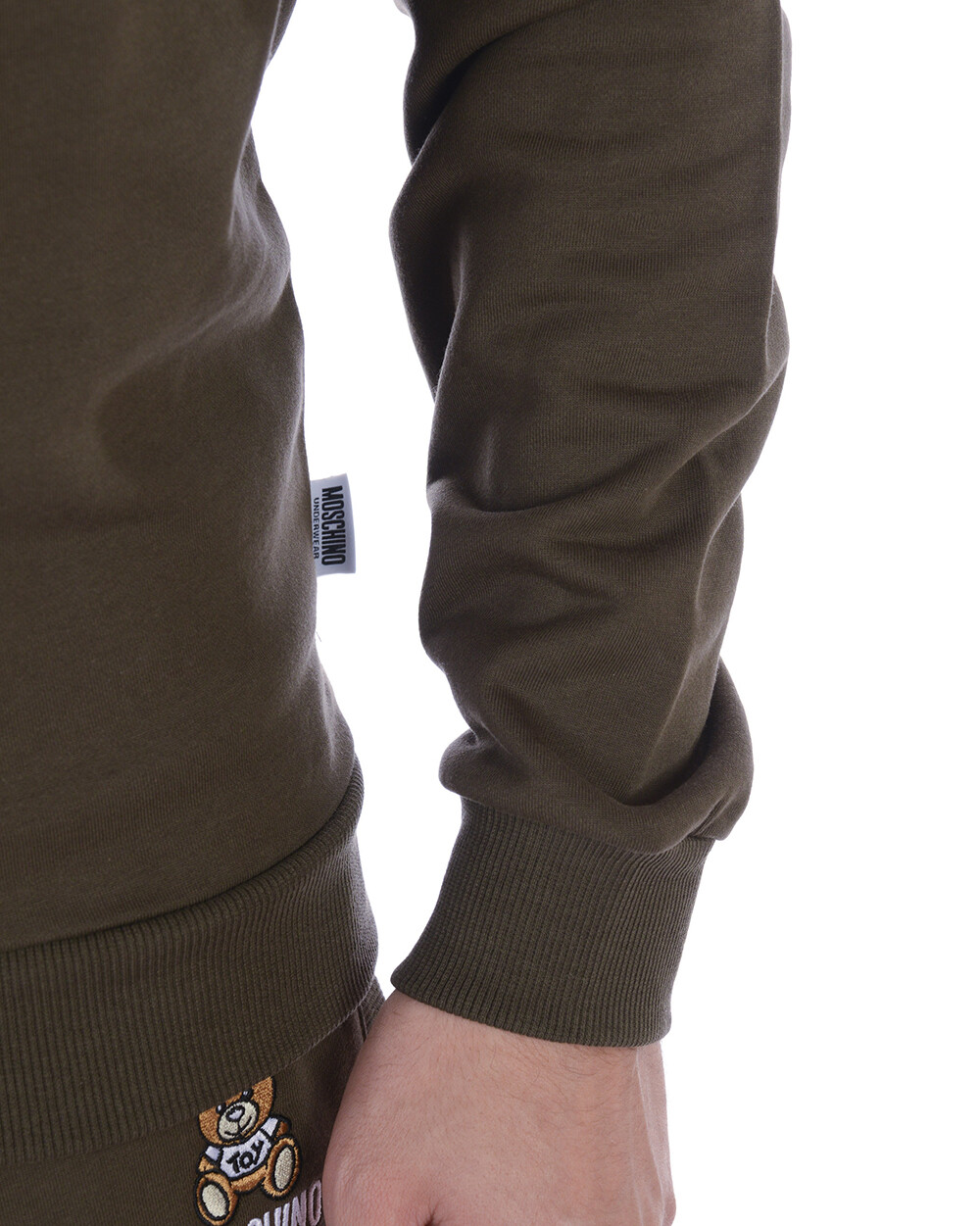 Moschino Underwear Sweatshirt Hoodie Man Green A17068104 440 Sz.S MAKE OFFER image 9