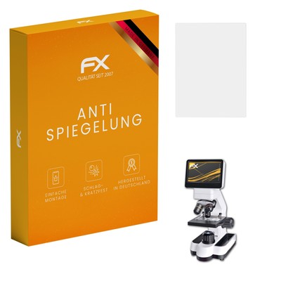 atFoliX 3x Schutzfolie für Bresser LCD-Microscope Touch 40-1400x matt&stoßfest