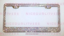 6 Rows Ab Aurora Borealis License Plate Frame Holder Made W Swarovski Crystals 6 Rows Ab Aurora Borealis License Plate Frame Holder Made W Swarovski Crystals