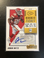 2018 Panini Contenders #178 Armani Watts Rookie Ticket Chiefs AUTO RC PWE