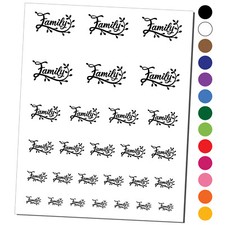 Family Tree Branch Motif Temporary Tattoo Water Resistant Fake Body Art Set