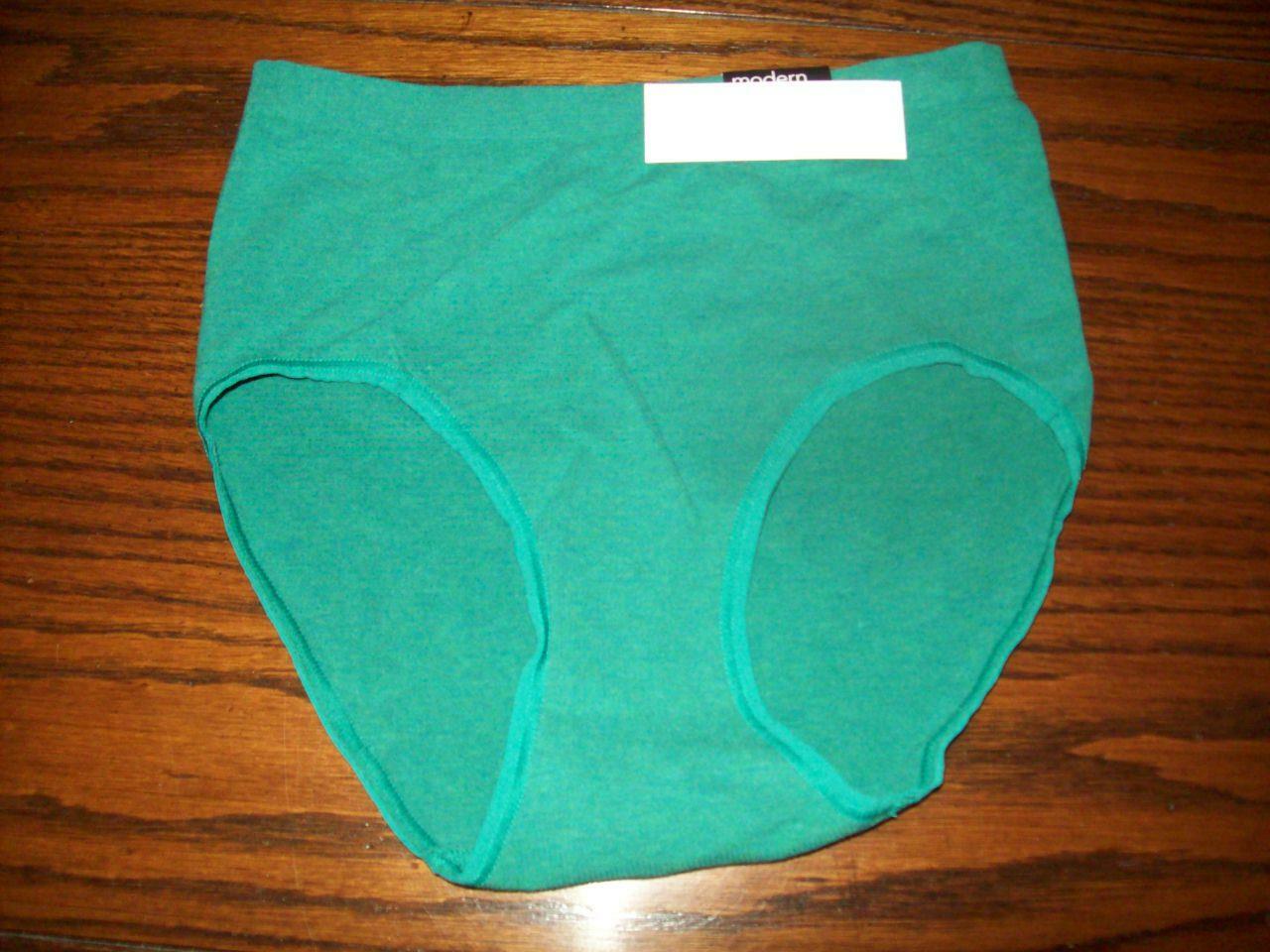 NWT MODERN MOVEMENT COTTON /SPNDX SEAMLESS BRIEF PANTIES Y22UM136 GREEN