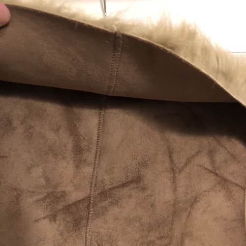 Boston Proper Faux Suede Fur Full Zip Vest Women's Sz Medium Brown - Picture 9 of 12