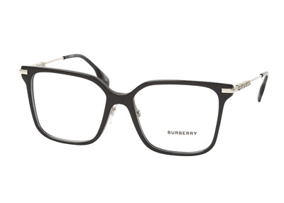 New BURBERRY Reading Glasses B 2376 3001 52-16 140 Black & Silver Frames Reader