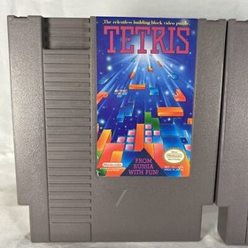 Tetris 1 y 2 I II Nintendo NES Vintage Original Puzzle Juego Cartucho Set