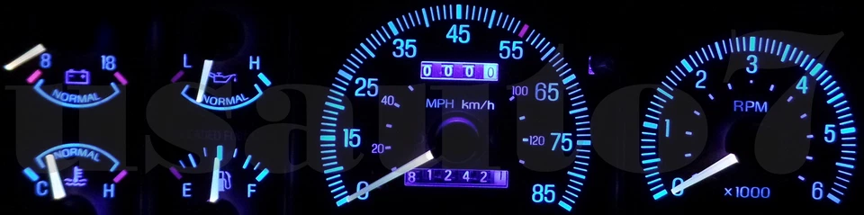 Dash Cluster Gauge AQUA BLUE LED LIGHTS KIT Fit 87-91 Ford F150 F250 F350 Bronco Foto 2 de 4
