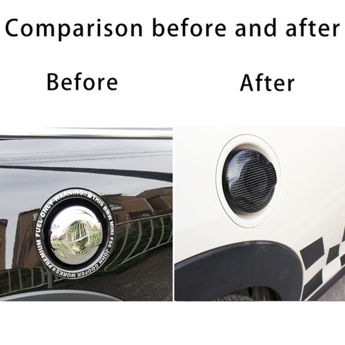 Real Carbon Fiber Gas Cap Fuel Tank Cover for Mini Cooper F55 F56 F57 2014-2019 - Foto 6 di 10