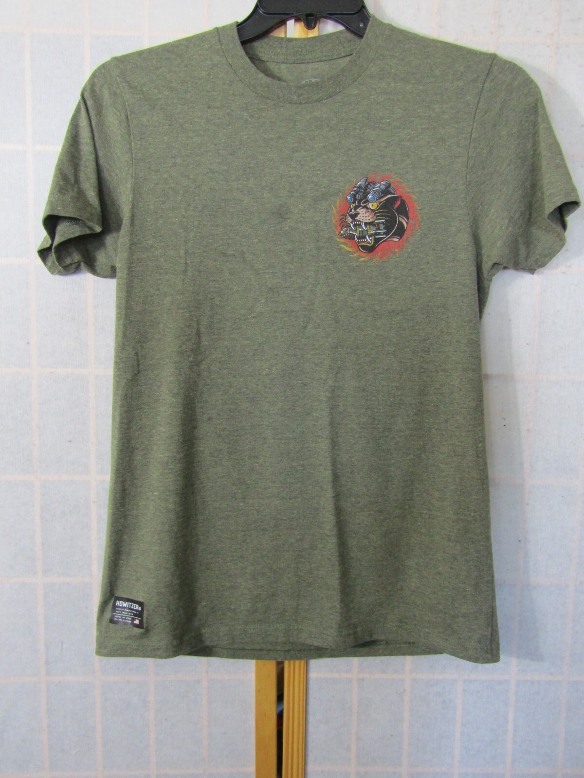 Howitzer Patriot Manufacturing Green Logo Graphic Cotton T-Shirt Men's M