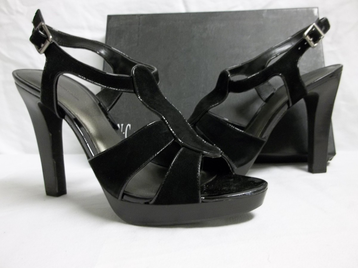 INC International Concepts Size 10 M Xena Black Leather 