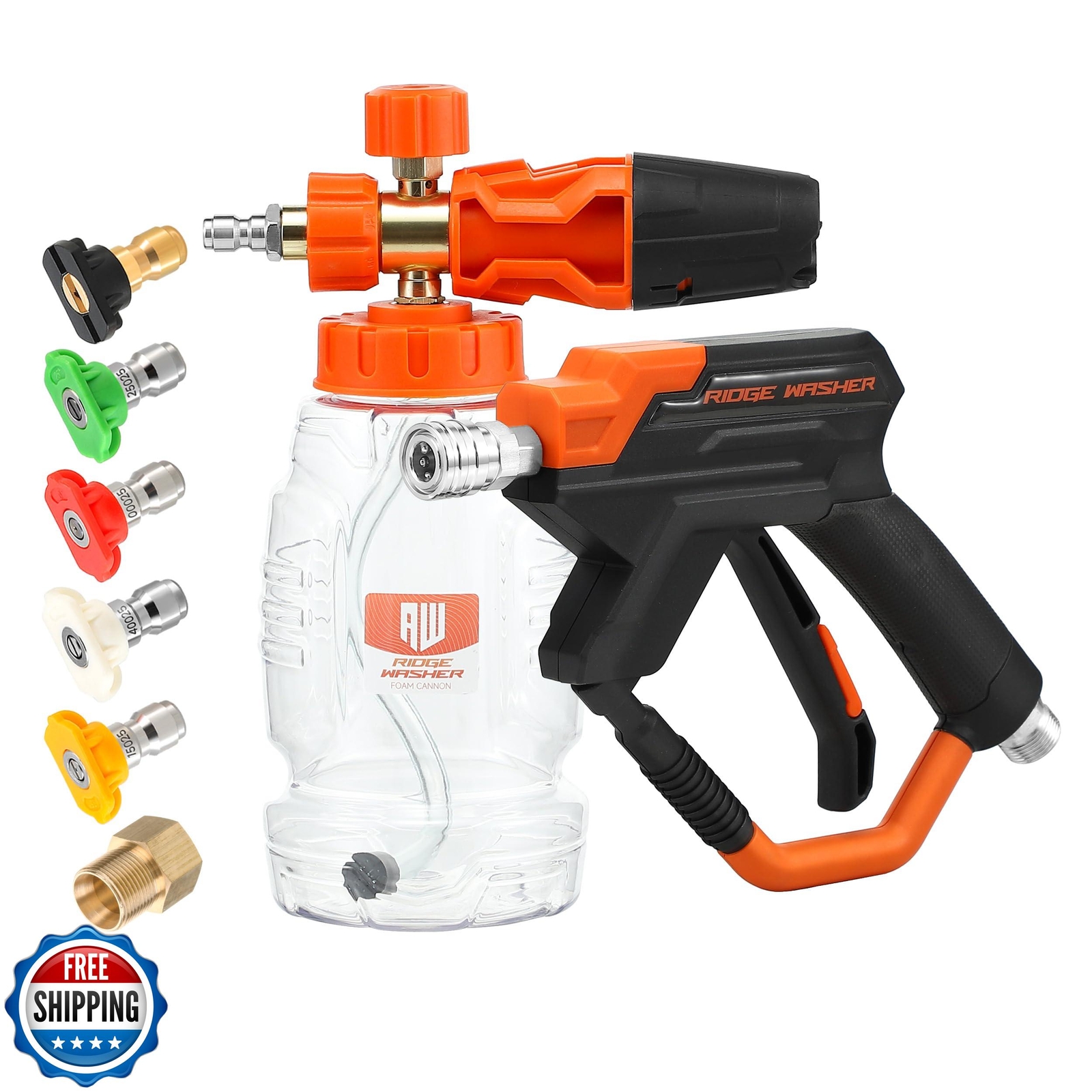 RIDGE WASHER Pressure Washer Gun Foam Cannon, 4000 PSI Foam Blaster with 1/4
