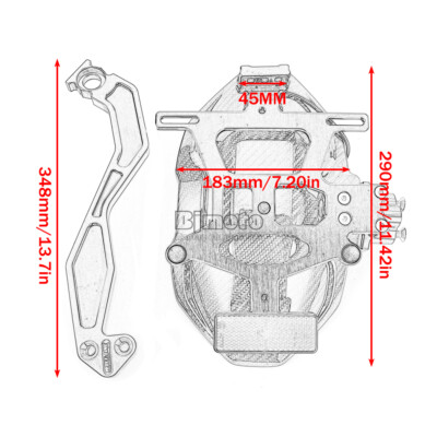 CB 650 R Rear Fender Mudguard License Plate Holder For Honda