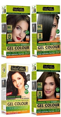 Indus Valley Damage Free Natural Gel Hair Color dye Unisex  (65 ML)  Trial Pack