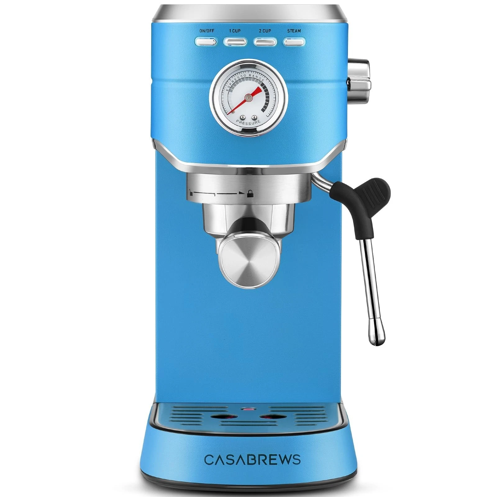 Compact Espresso Machine 20 Bar with Steam Milk Frother, Stainless Steel, 34oz T