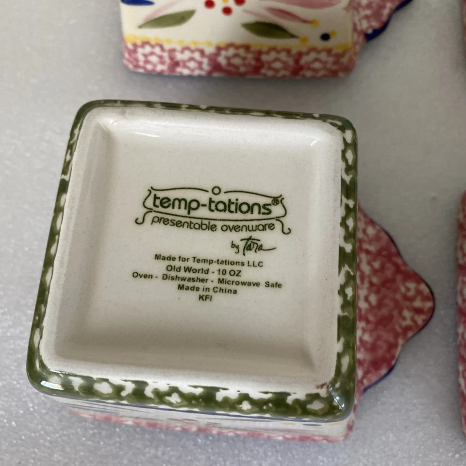 Temptations синий конфетти погружения чаши набор из 4, 10 унций, новый с крышками  - Изображение 3 из 4