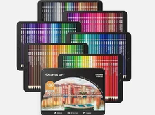 Shuttle Art 180 Colored Pencils,  Color Pencil Set for Adult Coloring Books-New