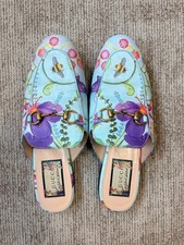 Gucci Princetown Floral Leather Mules Loafers Slip On EU37.5 UK4.5