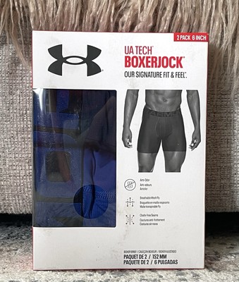 Under Armour Tech 6'' Boxerjock Mens Size 5XL 2 Pack Blue Boxer Briefs Underwear