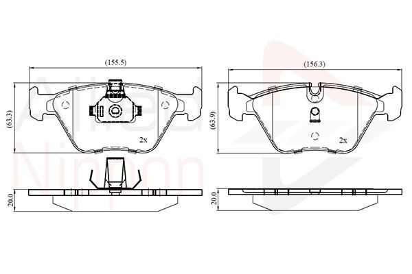 Brake Pad Set For Disc Front Fits BMW 3 Series MG Rover ALLIED NIPPON ADB01744