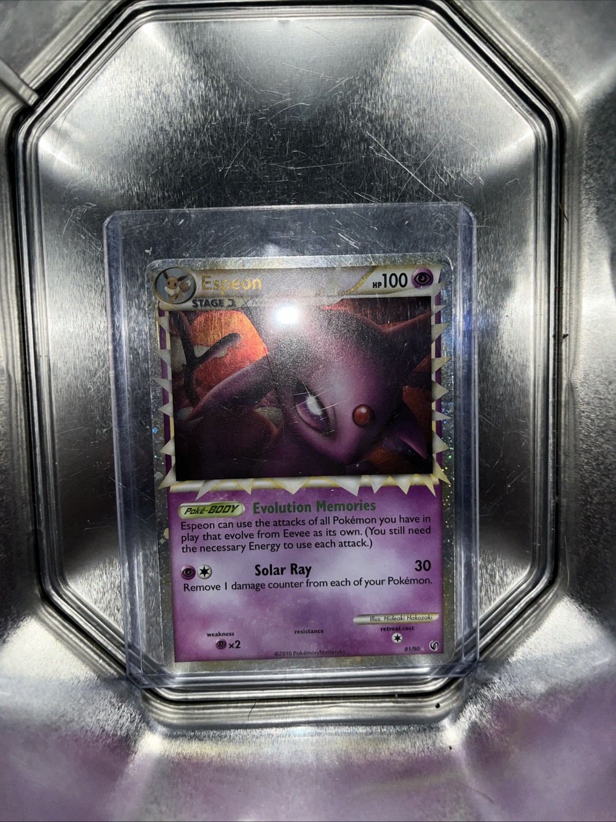Pokémon TCG Undaunted Espeon Prime Holo Rare Card 81/90 2010 Mint Condition