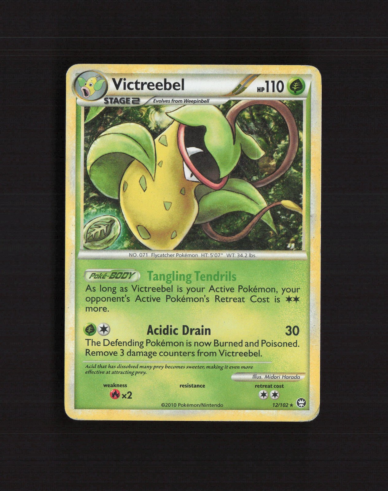 Victreebel 12/102 Triumphant Holo Rare Pokemon Card MP