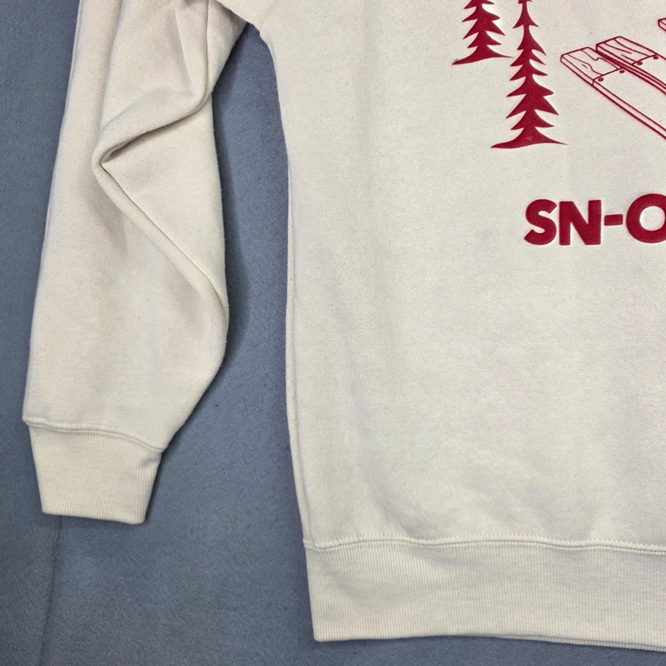 Disney Mickey Mouse Sudadera Mujer Grande Blanco Rojo Cuello Polo Esquí Gráfico Foto 4 de 4