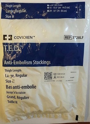 Cardinal T.E.D. AntiEmbolism Stockings Thigh High Large/Regular Inspection Toe 2
