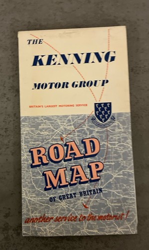 KENNING MOTOR GROUP READ MAP OF GREAT BRITAIN - 1960'S / 1970'S - Picture 1 of 3
