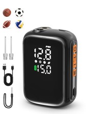 Portable Ball Pump with 2 Needles, Electric Ball Pump with Pressure Gauge and...