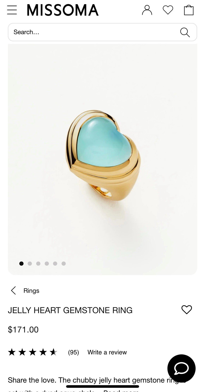 Missoma Heart Ring