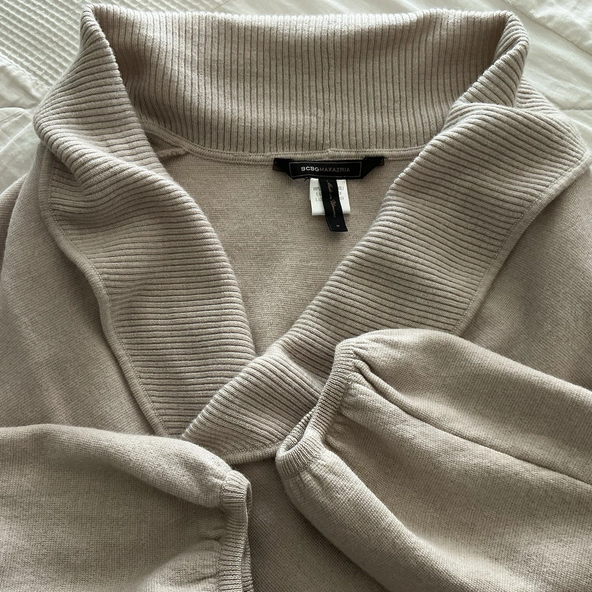 Pull Manches Longues BCBG Max Azria 'WooLlamp' Couleur Camel - Taille S - Neuf Sans étiquettes