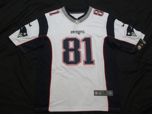 Aaron Hernandez #81 New England Patriots Game Men's Jersey White